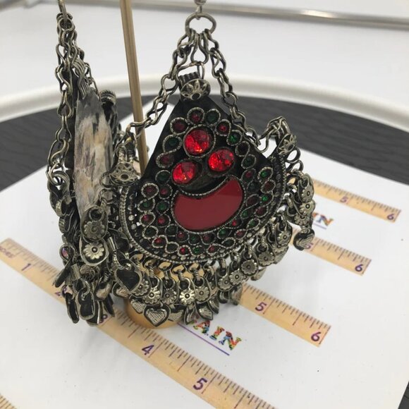 Tribal Dangle Earrings, Massive Earrings, Ethnic Kuchi Earrings, Boho Earrings - Picture 5 of 6